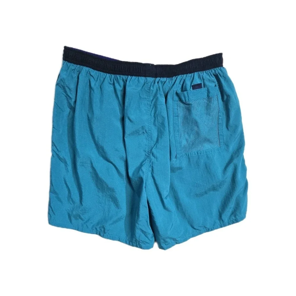 Speedo Men's Swimming Shorts XL ‎ Nylon Lined Blue Drawstrings Y2K Vintage